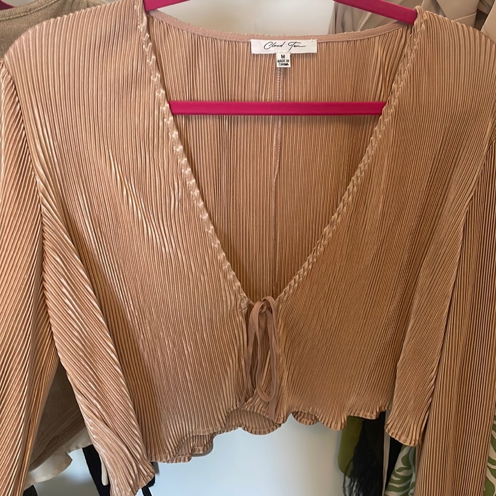 Tie front blouse size medium